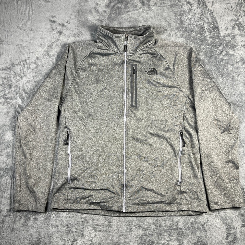 The North Face Canyonlands Jacket Mens XL Heather Gray Raglan Sleeve Full Zip